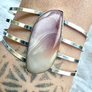 925 Australian Mookaite Jasper Cuff Bracelet
